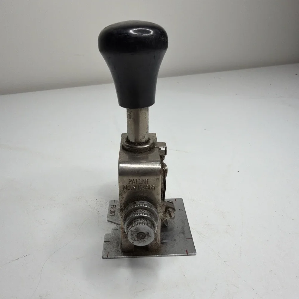 HOMS Model 187S Numbering Machine Patent 3064565 Adjustable Wheels Working